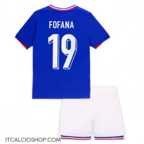 Francia Youssouf Fofana #19 Prima Maglia Bambino Europei 2024 Manica Corta (+ Pantaloni corti)